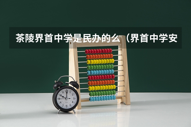 茶陵界首中学是民办的么（界首中学安徽省界首中学）