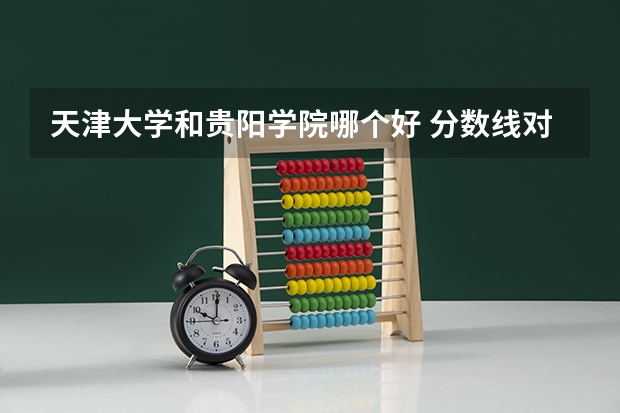 天津大学和贵阳学院哪个好 分数线对比