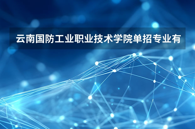 云南国防工业职业技术学院单招专业有哪些？