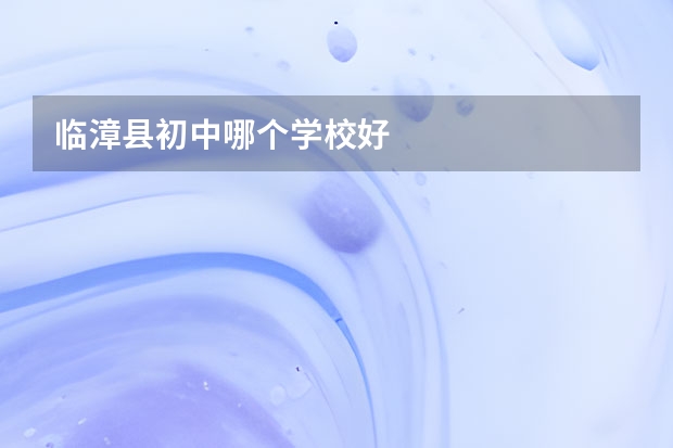 临漳县初中哪个学校好