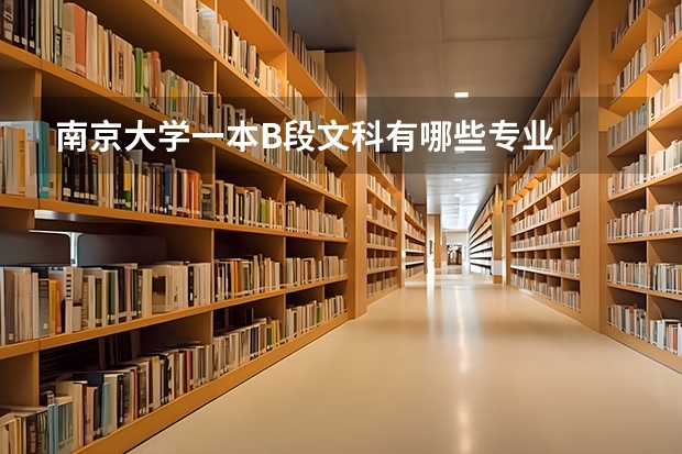 南京大学一本B段文科有哪些专业