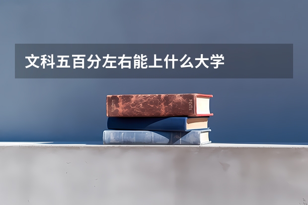 文科五百分左右能上什么大学