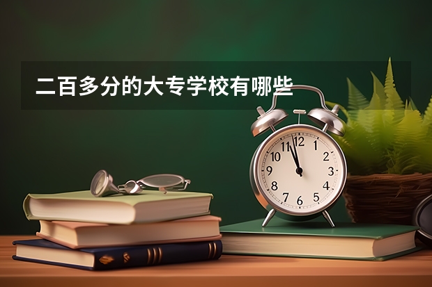 二百多分的大专学校有哪些