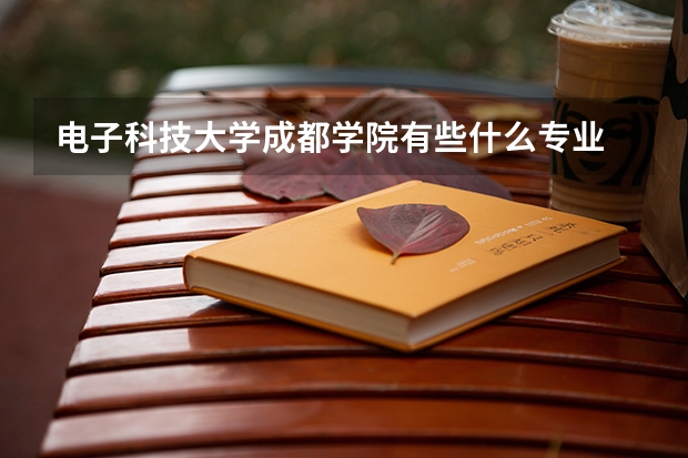 电子科技大学成都学院有些什么专业