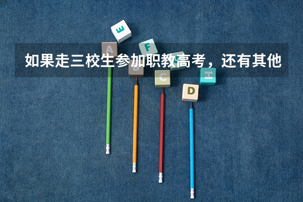 如果走三校生参加职教高考，还有其他的加分选项吗？因为本人成绩太差了！
