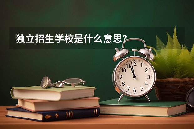 独立招生学校是什么意思？