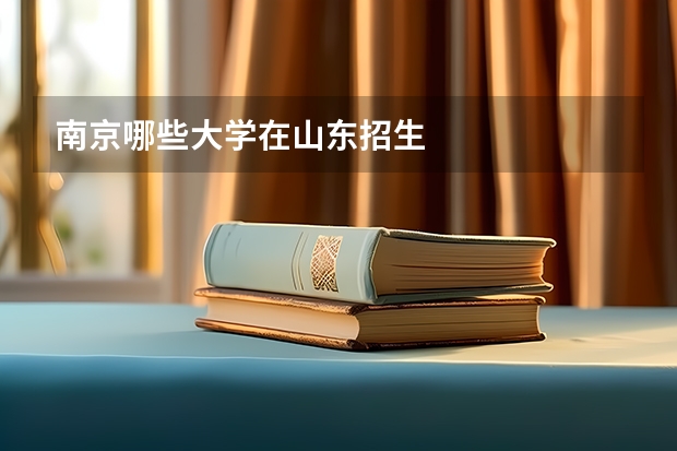 南京哪些大学在山东招生