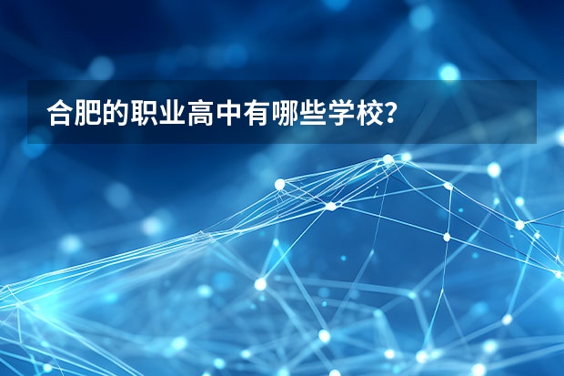 合肥的职业高中有哪些学校？
