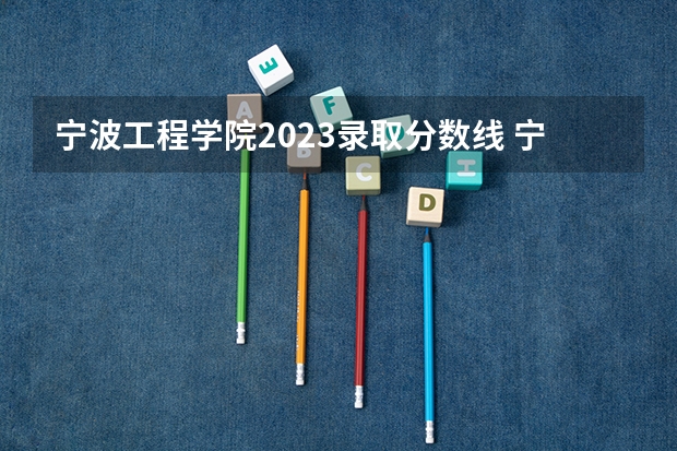 宁波工程学院2023录取分数线 宁波工程学院简介