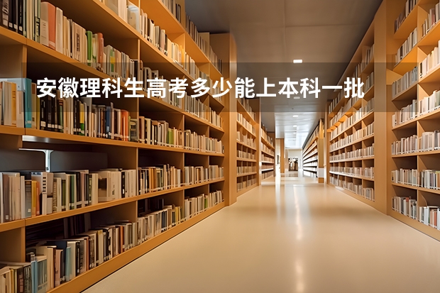 安徽理科生高考多少能上本科一批