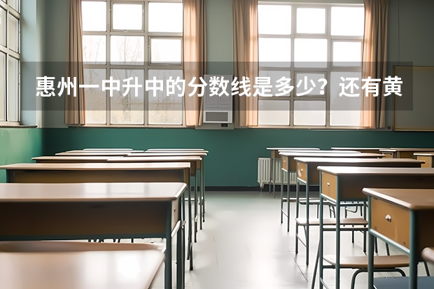 惠州一中升中的分数线是多少？还有黄冈、惠高的。