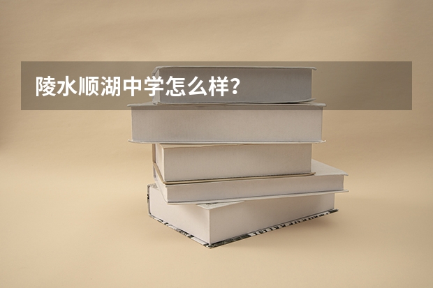 陵水顺湖中学怎么样？