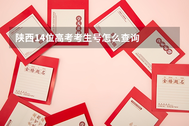 陕西14位高考考生号怎么查询