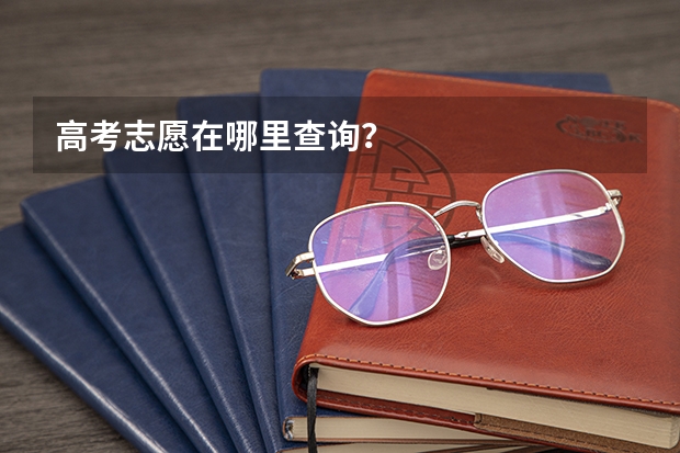高考志愿在哪里查询？