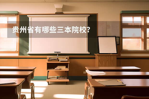 贵州省有哪些三本院校？