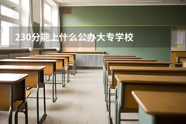 230分能上什么公办大专学校