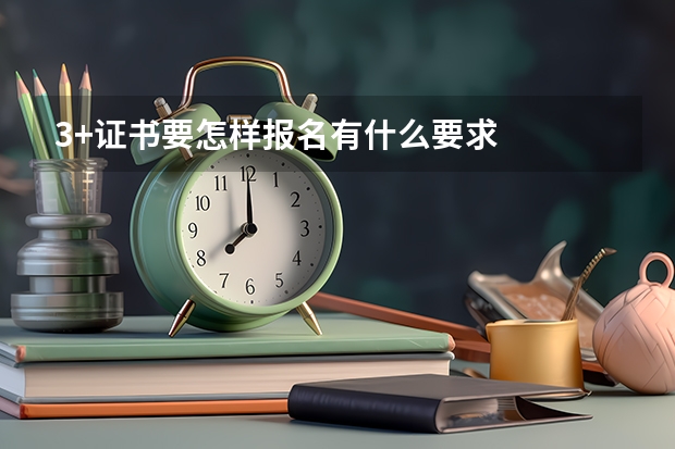 3+证书要怎样报名有什么要求