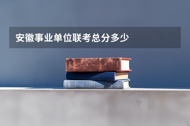 安徽事业单位联考总分多少