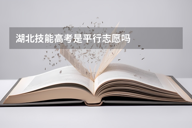 湖北技能高考是平行志愿吗