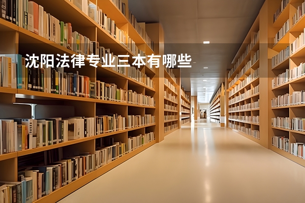 沈阳法律专业三本有哪些