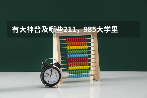有大神普及哪些211，985大学里有二本专业嘛