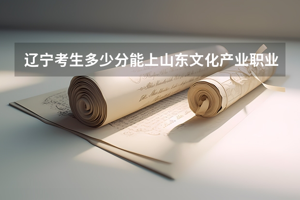 辽宁考生多少分能上山东文化产业职业学院