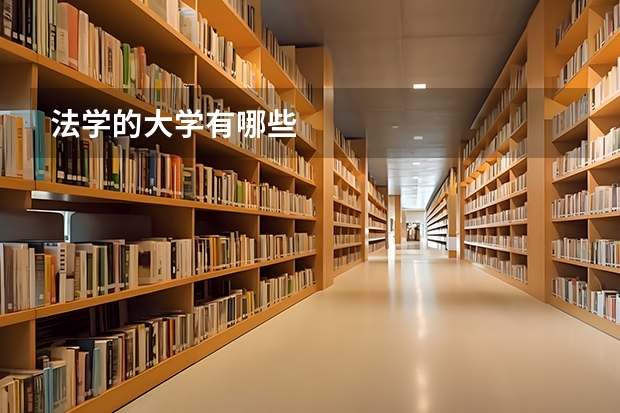 法学的大学有哪些