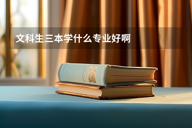 文科生三本学什么专业好啊
