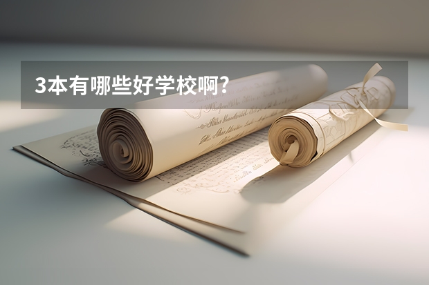3本有哪些好学校啊?