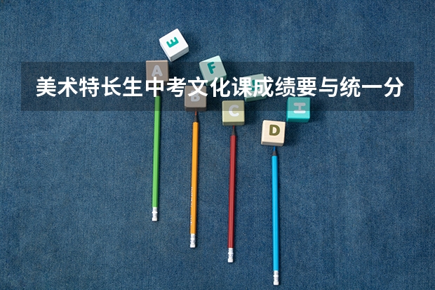 美术特长生中考文化课成绩要与统一分数线一样吗？