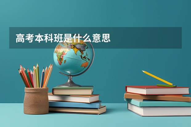 高考本科班是什么意思