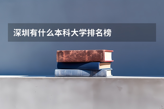 深圳有什么本科大学排名榜