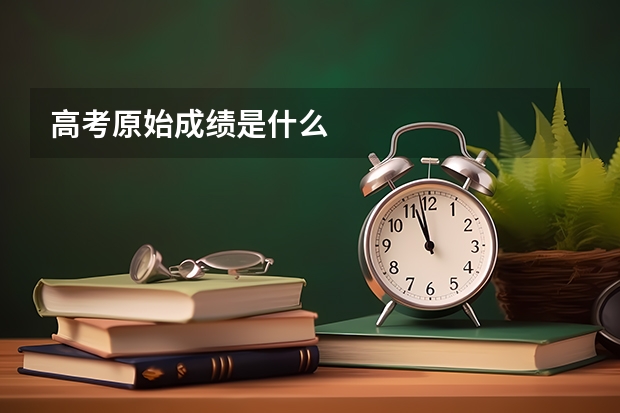 高考原始成绩是什么