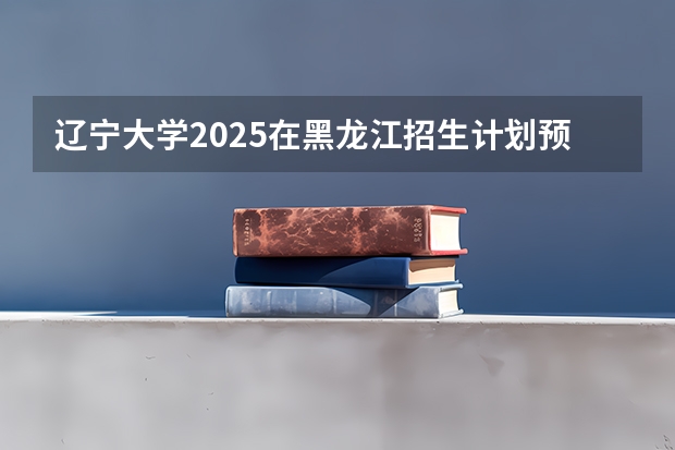 辽宁大学2025在黑龙江招生计划预测