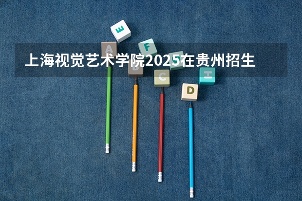 上海视觉艺术学院2025在贵州招生计划预测