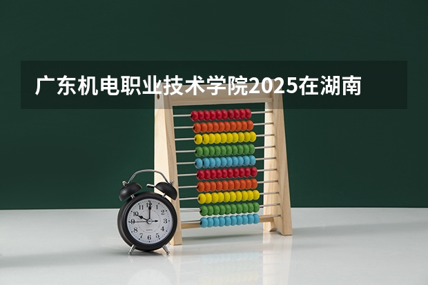 广东机电职业技术学院2025在湖南招生计划预测