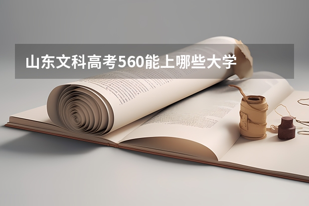 山东文科高考560能上哪些大学