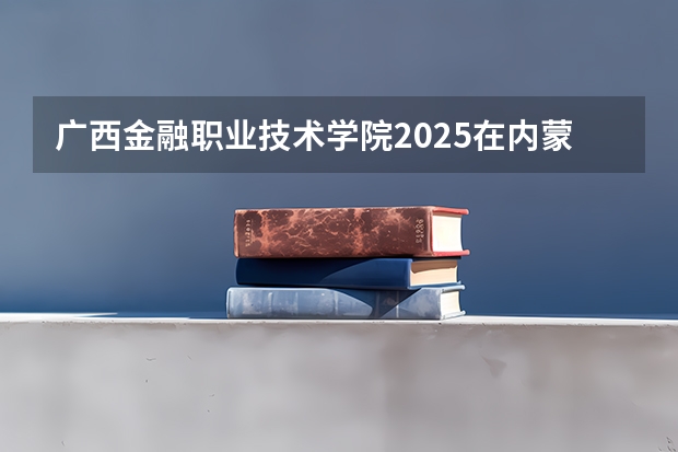广西金融职业技术学院2025在内蒙古招生计划预测