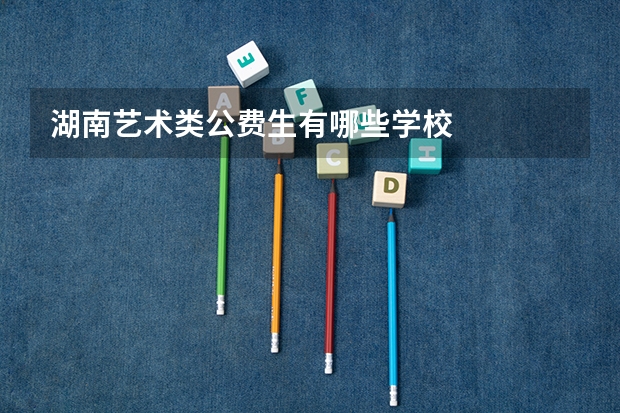 湖南艺术类公费生有哪些学校