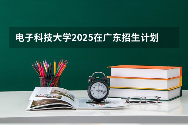 电子科技大学2025在广东招生计划