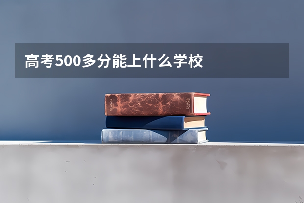 高考500多分能上什么学校