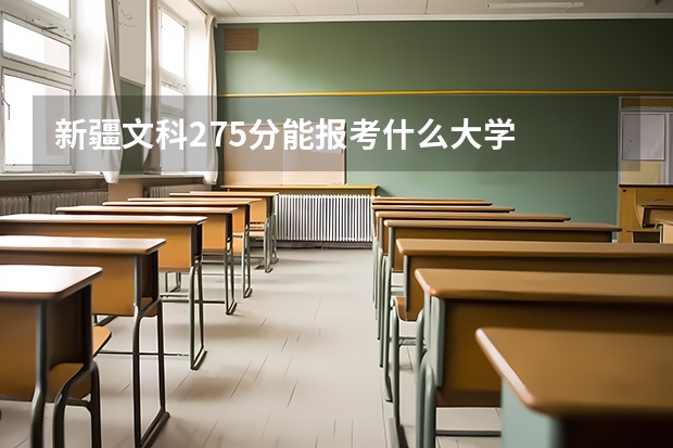 新疆文科275分能报考什么大学