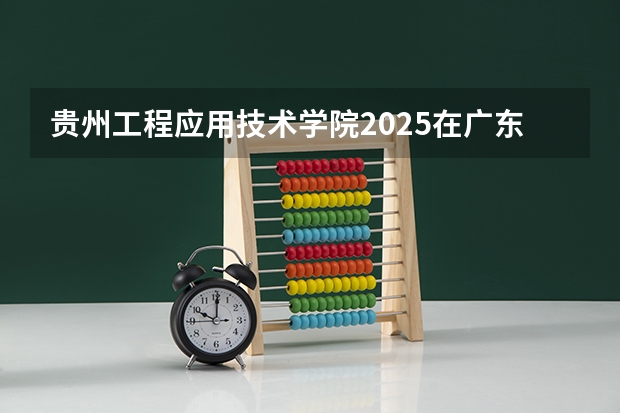 贵州工程应用技术学院2025在广东招生计划