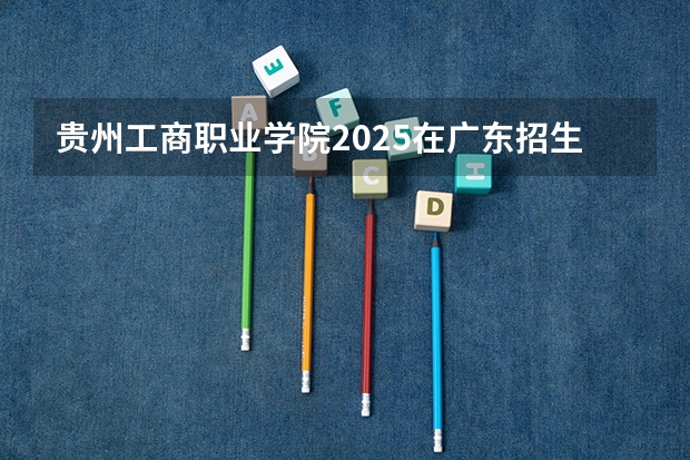 贵州工商职业学院2025在广东招生计划
