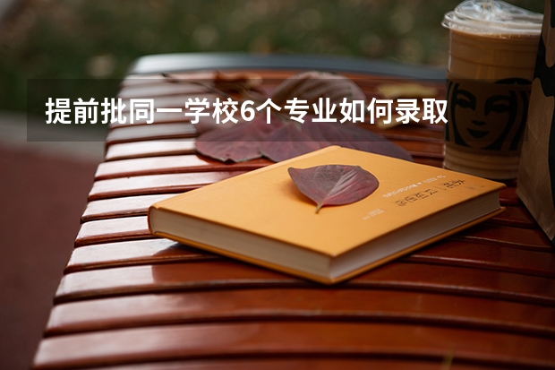 提前批同一学校6个专业如何录取