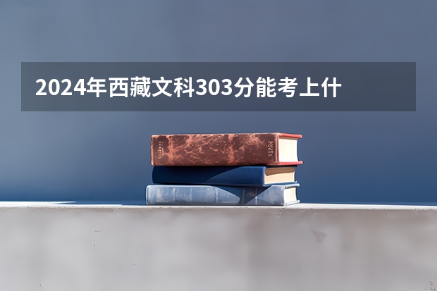 2024年西藏文科303分能考上什么大学？